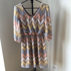 Chevron striped dress